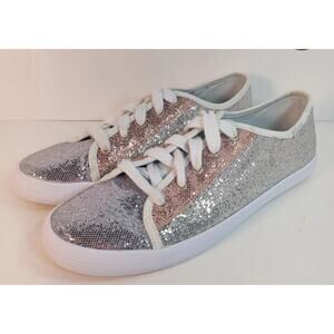 Keds Women's Kickstart Multi Gltter Lace Up‎ Canvas Sneaker Size 6 M